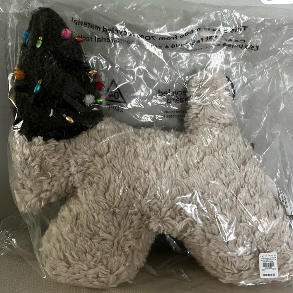 Dog With Christmas Tree Hat
Shaped Pillow